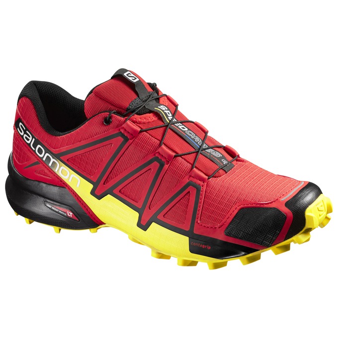 SALOMON SPEEDCROSS 4 Philippines - Men's Trail Running Shoes - Red/Yellow | 572046-ELP